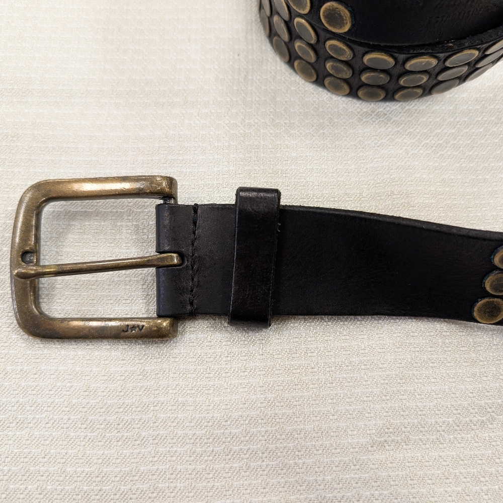 John Varvartos Star USA Studded Leather Belt 38/95 - Picture 2 of 5